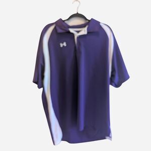 Under-armour Men's Purple and White Polo-shirts